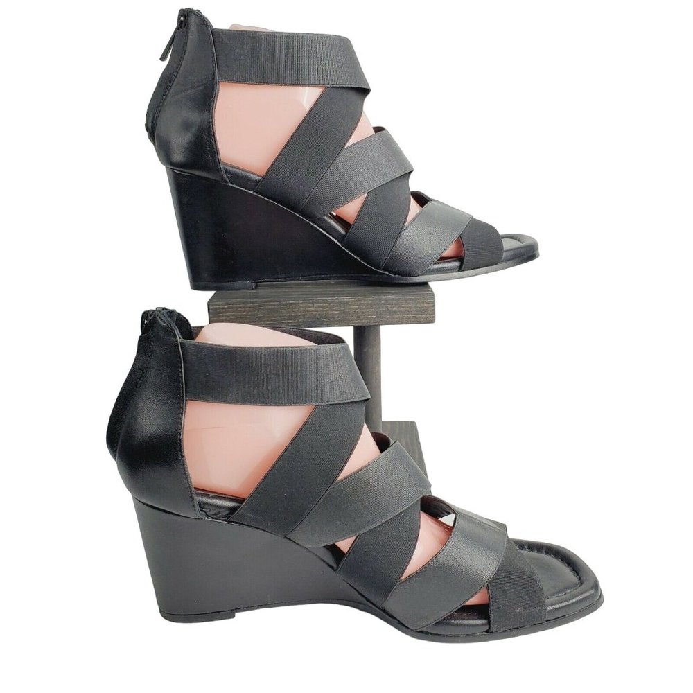 Donald Pliner Lelle Women's Black Strappy Caged Wedge Sandals Sz 9.5M - Picture 8 of 10